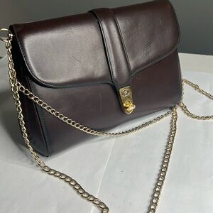 Vintage 1970’s Gucci Brown Leather 3 Way Bag Crossbody, Shoulder, Clutch Bag